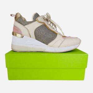 Michael Kors Crista Mixed-Media Trainer.